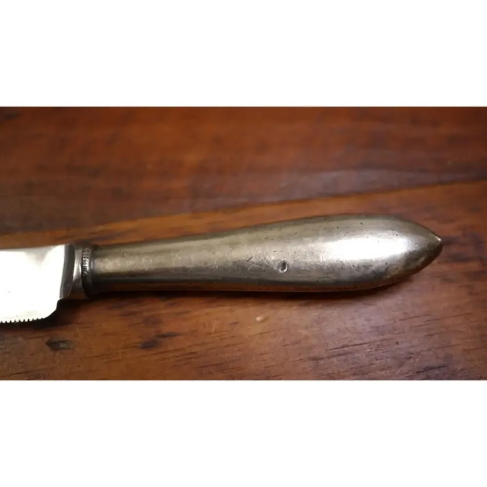 Antique Vtg Sheffield England Stainless & Sterling 925 Silver Wedding Cake Knife